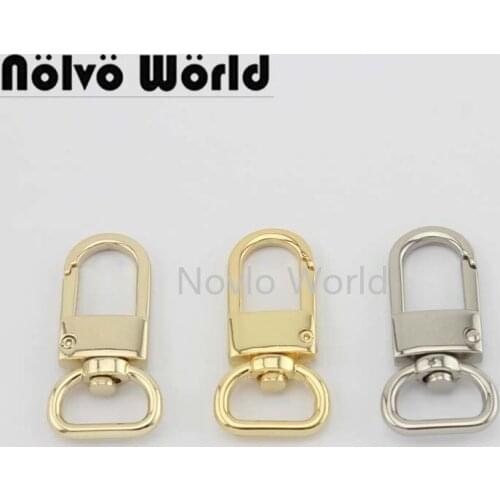 Nolvo World 5-20-100pcs 3 colors 48*16.7mm 5/8" repair brands bags purse strap clasps,handbag strap tag charm swivel clasps