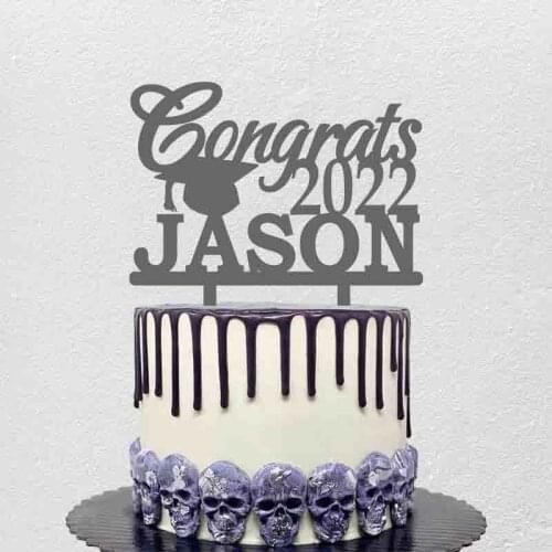 Personalized Graduation Cake Topper Custom Name Years Congrats Graduation 2021 For Graduation Party Cake Decoration Topper