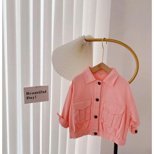 Casual Girls Kids Coat Jackets Spring Autumn Long Sleeve Children Baby Cartoon Outwear Cardigan Casacos ADK383