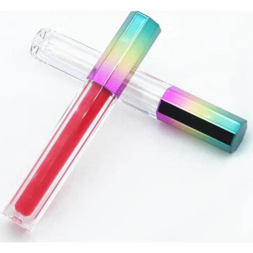 3ML Empty Lipstick Tube Octagonal 3 Color Gradient Cap Lip Gloss Tube DIY Makeup Tool Cosmetic Container