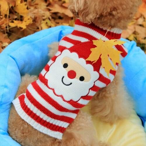 Christmas Red Santa Claus Yorkies Chihuahua Pet Dog Coat Clothes Warm Winter Cat Clothing Sweater for Small Dog Large XXS-XXL