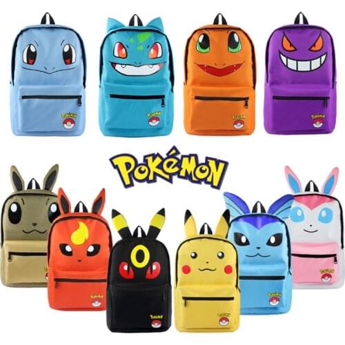Anime Pokemon Backpacks Kawaii Pikachu Figure Schoolbag Fashion Boys Girls School Supplies Toy Birthday Gifts for Kids