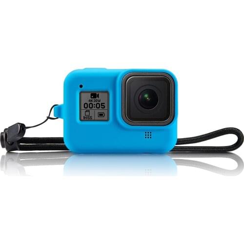 Silicone Body Case For Gopro Hero 8 Blue Case Protective Full Cover Shell For Gopro 8 Action Camera Accessoriess Skin Shell