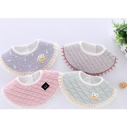 Baby Bibs Rotating Round Printed Waterproof Saliva Towel Baby Boys Girls Feeding Bandana Bibs cotton newborn burp cloth