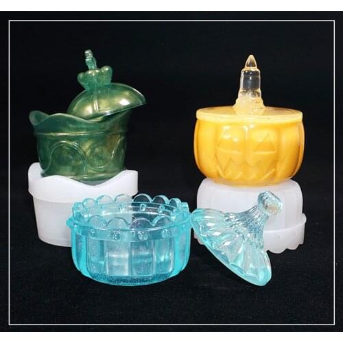 Resin Silicone Pumpkin Shape Storage Box Mold For Jewelry Making Mold DIY Crystal Epoxy UV Gift Box Jewelry Tools Mould
