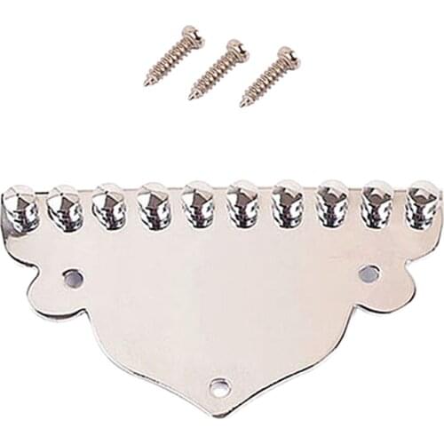 Steel Mandolin Tailpiece 10 String Mandolin Replacement Parts with Screws