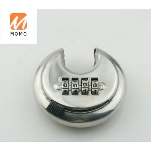Heavy Duty Stainless Steel Round Combination Lock Resettable 4-Digit Weatherproof Keyless digit disc security lock
