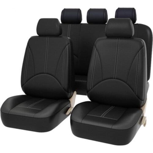 1set New car seat cover Pu leather material made by the seat covers Black universal car seat cover for car volvo for car nissan