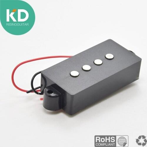 1 pair of 2 pcs 4 String Noiseless Pickup Black for Precision P Bass Replacement Bass Pickup