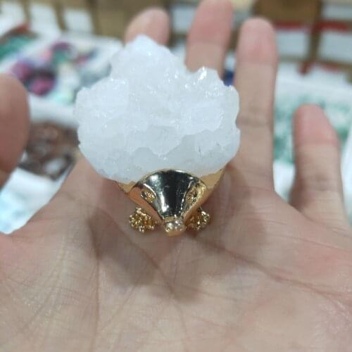 1pcs Natural Hedgehog Sculpture Crystal Cluster Quartz Mineral Cure Crystal Animal Home Decor DIY Gift