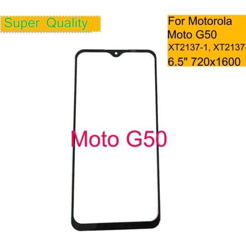 10Pcs/Lot For Motorola Moto G50 XT2137-1 XT2137-2 Touch Screen Front Outer Glass Panel Lens For Moto G50 5G LCD Glass With OCA