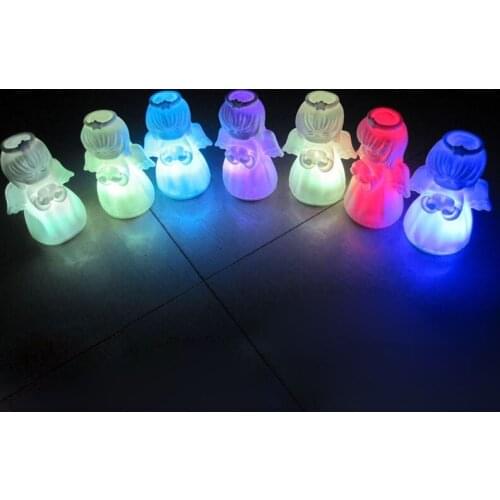 100pcs Mini Cute Colorful LED Angel Night Lights Lamp Novelty Gifts for Home Party Decoration Christmas Gift For Kids ZA5286