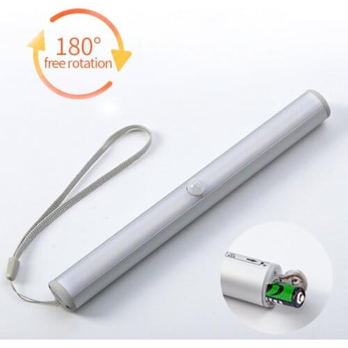 180° rotatable Under Cabinet Light PIR Motion Sensor Human Induction Cupboard Wardrobe Lamp Smart LED Closet Light With sling