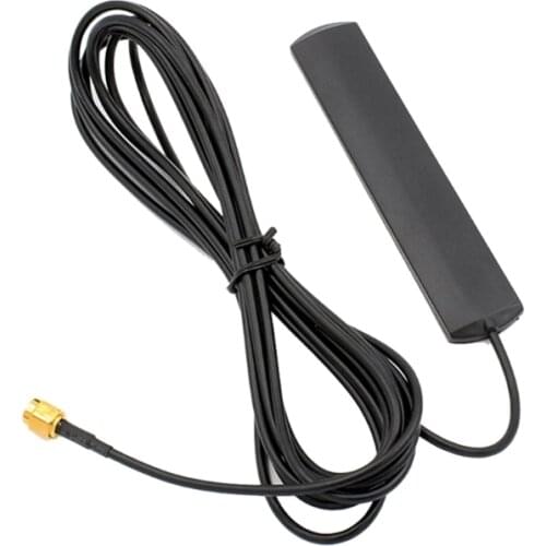 4G GSM Antenna 700-2600MHz Glued Strip Patch SMA Male Connector Aerial 3-Meter Length Cable Adhesive Mount for Car Vehicle X6HA