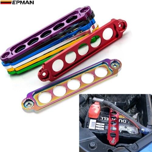 EPMAN -RACING ALUMINUM BATTERY TIE DOWN FOR HONDA Civic SI 02-05 NEW GUNMETAL Replace for Jdm STYLE EP-DPJ002C