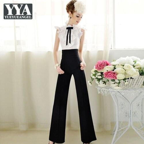 Office Ladies High Waist Loose Fit Long Suit Pants Women Classic Wide Leg Pants Spring Autumn Work Cargo Pants Casual Trousers