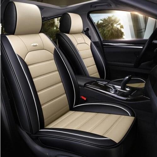 Car Seat Cover Leather universal seat cushion Car Styling For Toyota Corolla RAV4 Prius Prado Highlander Sienna zelas verso Mark