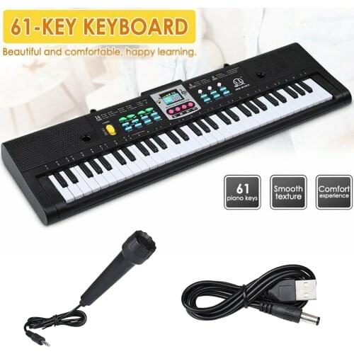 61 Keys Digital Music Electronic Keyboard Key Board Electric Piano Kids Gift Kids Musical Instrument Play for Fun