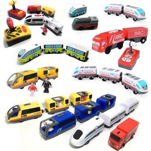 Kids electric train toy magnetic track train toy compatible with Brio track wooden track childrens educational track toy