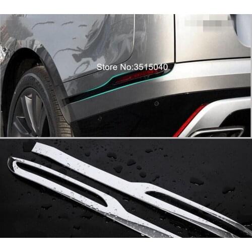 For Landrover Range Rover Velar 2018 2 PCS Brand New ABS Chrome Rear Headlight Fog Lamp Cover Trims Car Styling Auto Accessories