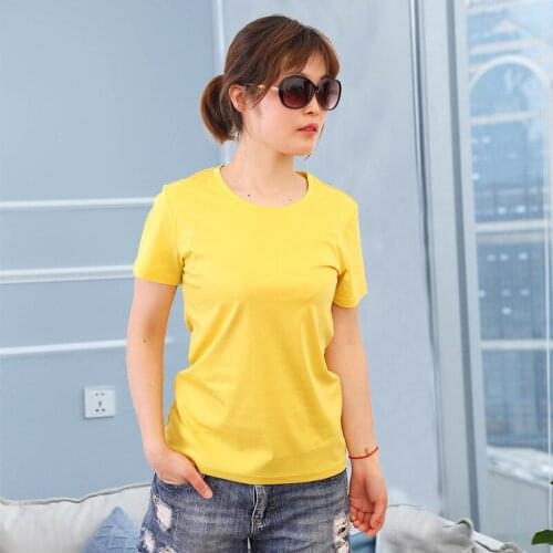 New High quality summer hot sale casual breathable classic soft womens Short Sleeve T-Shirt