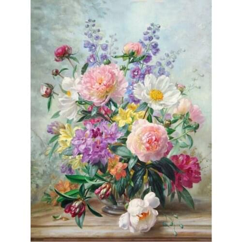 GLymg Bright Various Styles Of Flowers Rhinestones Diy Diamond Embroidery Craft Kits 5d Diamond Painting Gift Wall Arts Decor