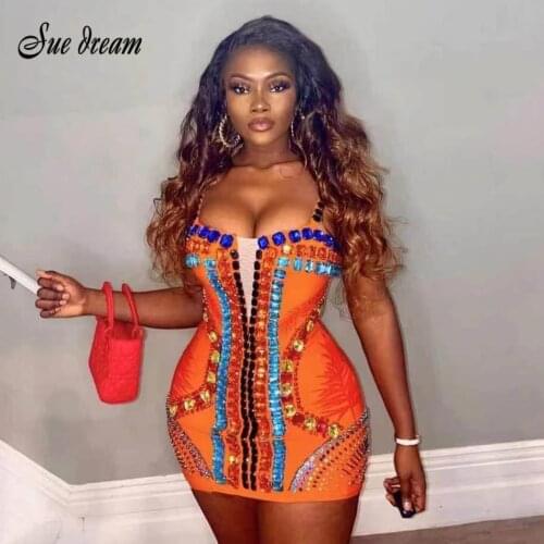 Kylie Jenner New Women Fashion Tight Bandage Dress Vestidos 2020 Sexy Sleeveless Orange Beaded Elegant Designer Mini Dress