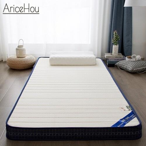 Single Double Natural Latex Mattress Memory Sponge Filling Mattresses 9cm Foldable Slow Rebound Thicken Tatami King Queen Size