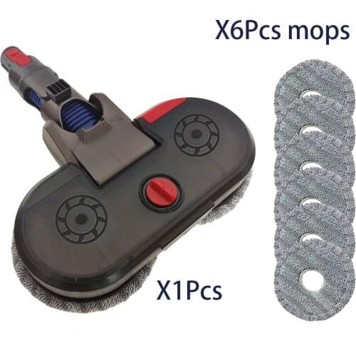 For Dyson v7v8v10v11 wireless vacuum cleaner mop head electric mop brush head to clean wet and dry mopping brush LED lights