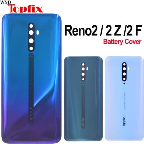 New For Oppo Reno 2 / Reno 2Z Reno2 Z F Back Battery Cover Door Housing Case Rear Glass Repair Parts