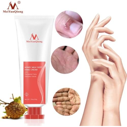 NEW Milk bee Hand Cream Anti-Dryness Moisturizing Anti-chapping whitening Hand care nourishing for Winter repair Delicate hands