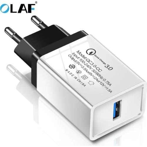 OLAF quick charge 3.0 fast usb charger for iphone 7 8 Plus X QC 3.0 Phone Charger For Xiaomi redmi 6a Mi8 For Huawei mate 20 pro