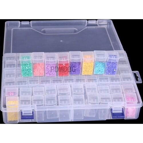 28/56/64/128 Pcs Slot Diamond Painting Tools Accessories Beads Container Kits Storage Organizer Stone Storage Convenience Box