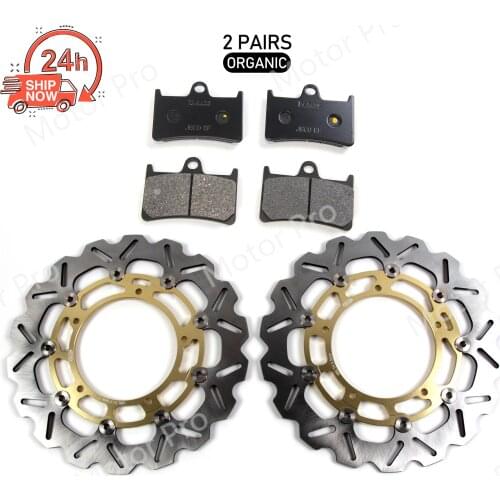For Yamaha FZ8 Fazer 800 2011 - 2015 Front Brake Disc Rotor Pads Motorcycle Accessories CNC Aluminum Fazer800 2012 2013 GOLD