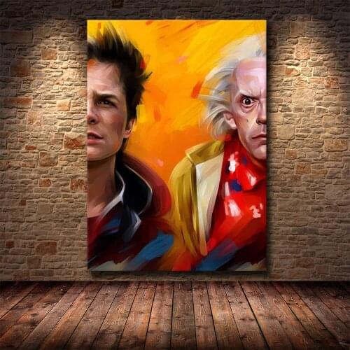 Back to the Future Posters and Print Wall Art Canvas Painting Famous Painting Art for Living Room Cuadros Decor