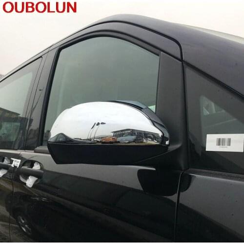 Fit For Mercedes Benz Vito 2014-2016 2017 W447 Exterior Chromed ABS Side View Wing Mirror Cover Trim Pair