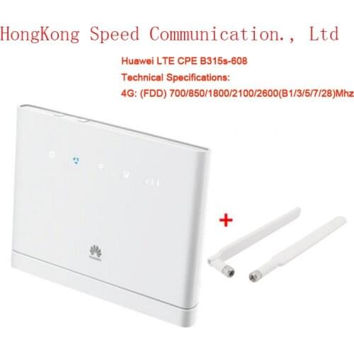 Unlocked HUAWEI B315s-608 CPE 150Mbps 4G LTE FDD Wireless Gateway Wifi Router With Antenna