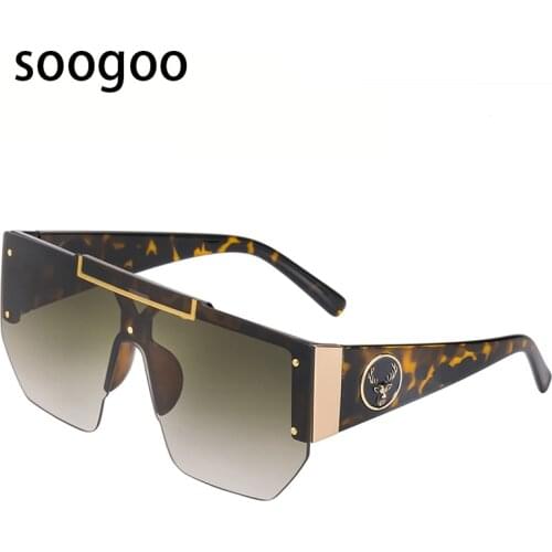 Men Retro One-Piece Goggle Cool Stylish Gentle Big Frame Windproof Sun Glasses Luxury Brand Designer Eyewear Lunettes