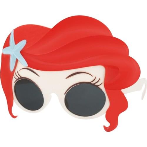 Plastic Sunglasses, Funny Party Eyeglasses Cartoon Red Hair Mermaid Shading Glasses for Festival Party Supplies