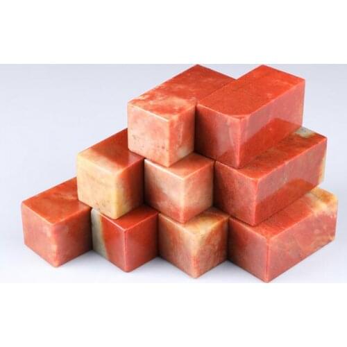 2.5x2.5x5cm Shoushan stone seal practice chapter original custom materials 10pc