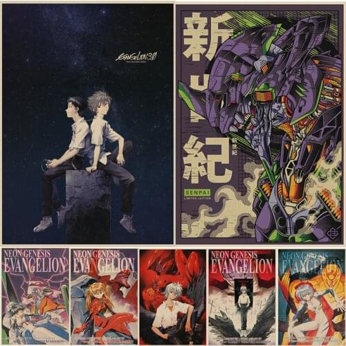 Vintage Kraft Paper Sticker of Classic Anime Animated Character Manga Cover Posters for Room Bar Wall DIY Decor Painting Gift