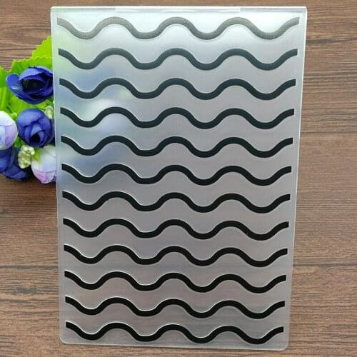 Wave Plastic Embossing Folders for DIY Scrapbooking Paper Craft/Card Making Decoration Supplies