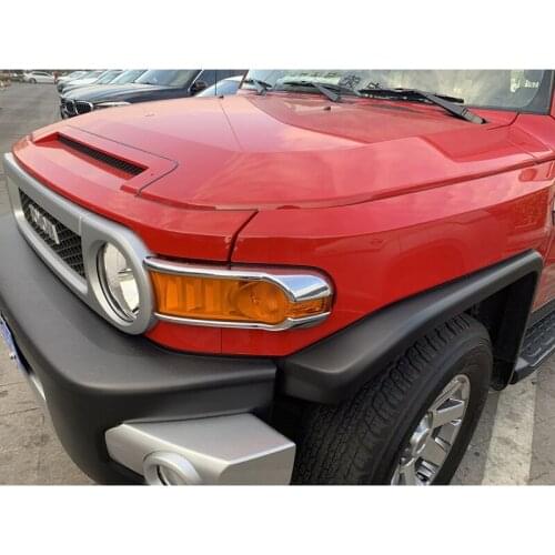 Front Light Cover Trim Turn Signal Light Lamp Protector for Toyota FJ Cruiser 2007-2021, Chrome