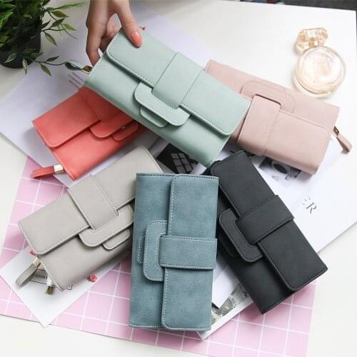 Womens long fashion 30% multi-function buckle ladies purse card bag in hand wallet cute luxury designer wallets