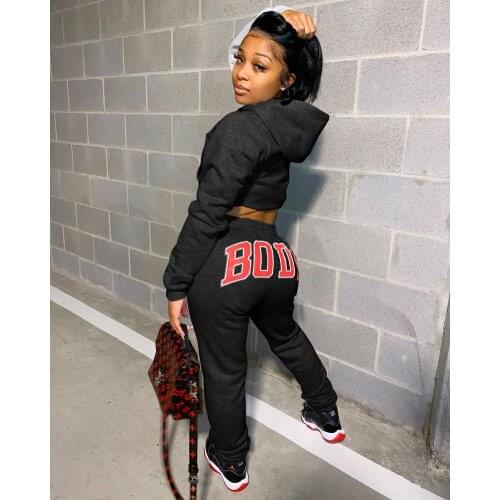 Set Hoodies and Sweatpants Fall Winter Clothes Women Two Piece Outfits Casual Tracksuits 2020 Sporty 2 Piece Pullover Cotton