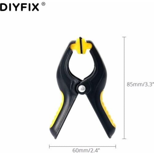 DIYFIX 1PC Universal Plastic Clip Fixture with Soft Pad for Mobile Phone Tablet Glued Screen Fastening Clamp DIY Repair Tools