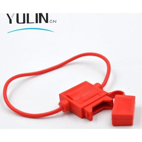 1pcs waterproof auto inline medium In-Line Fuse Holder + 1pcs Fuse Inserts Blade Inline Fuse Holder Splash Proof for Car Bike