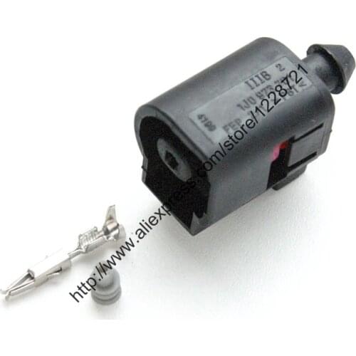 10Sets/lot 1Pin Oil Pressure Sensor Plug Connector automotive wire connector 1J0973701 for Audi VW Jetta Golf GTI Passat Skoda