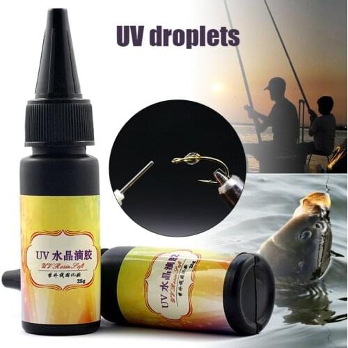 2bottles/Pack UV Glue Fly Fishing Thick/Flow Flies Binding Clear Finish Instant Dry Cure TUE88