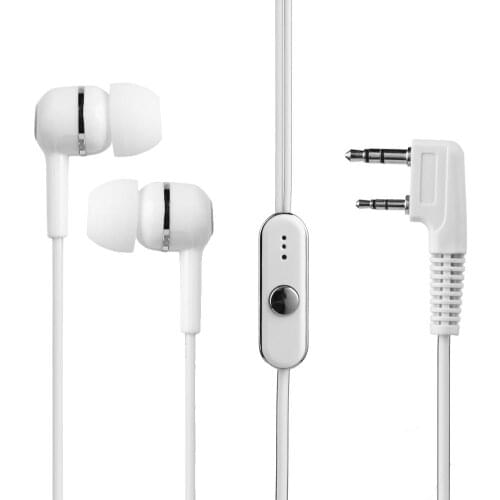 2Pin Dual Earphone Earpiece Mic PTT for BAOFENG KENWOOD Radio Walkie Talkie Earpiece for UV5R Walkie Headset Earphone